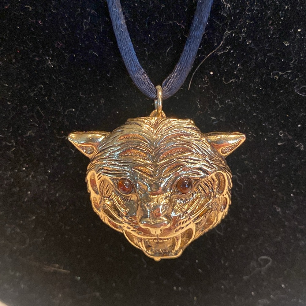 Vintage Faberge Original Tiger Locket Pendant